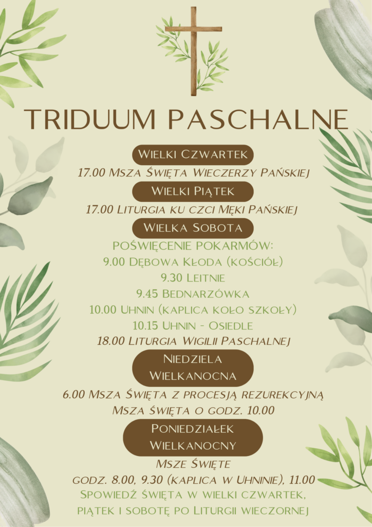 Triduum paschalne 2025 program