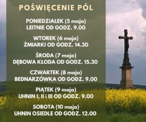 plakat poświęcenie pól w parafii - program