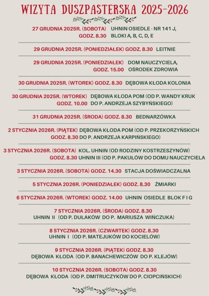 plan koledy