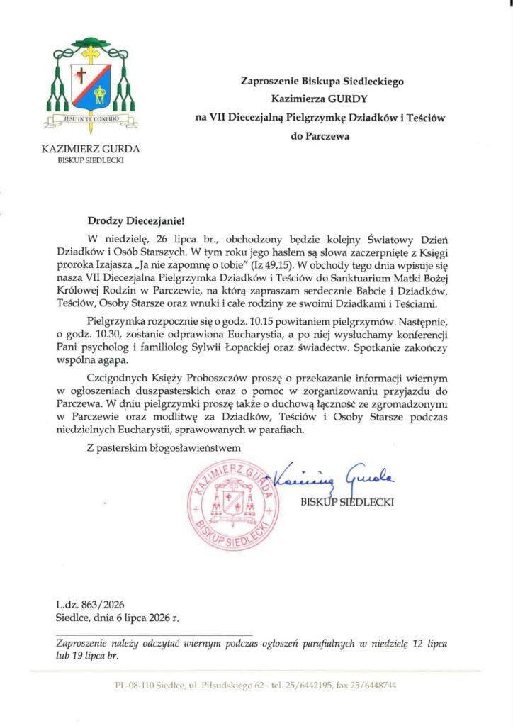 zaproszenie biskupa